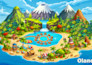 design cartoon map with custom locations or fantasy event doodle hand drawn maps